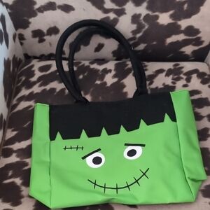 Green Monster Face Tote Bag
